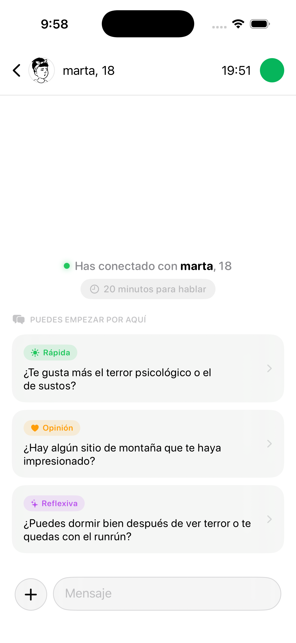 Inicio de conversación